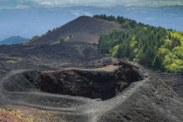 Krater von Ätna in Sizilien