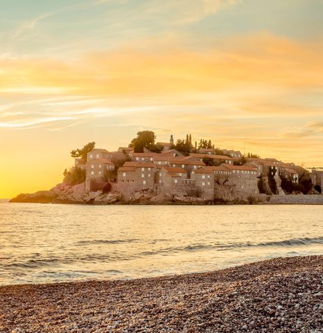 Blick auf Budva in Montenegro