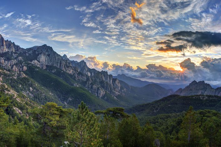 Die Berge in Bavella, Korsika 
