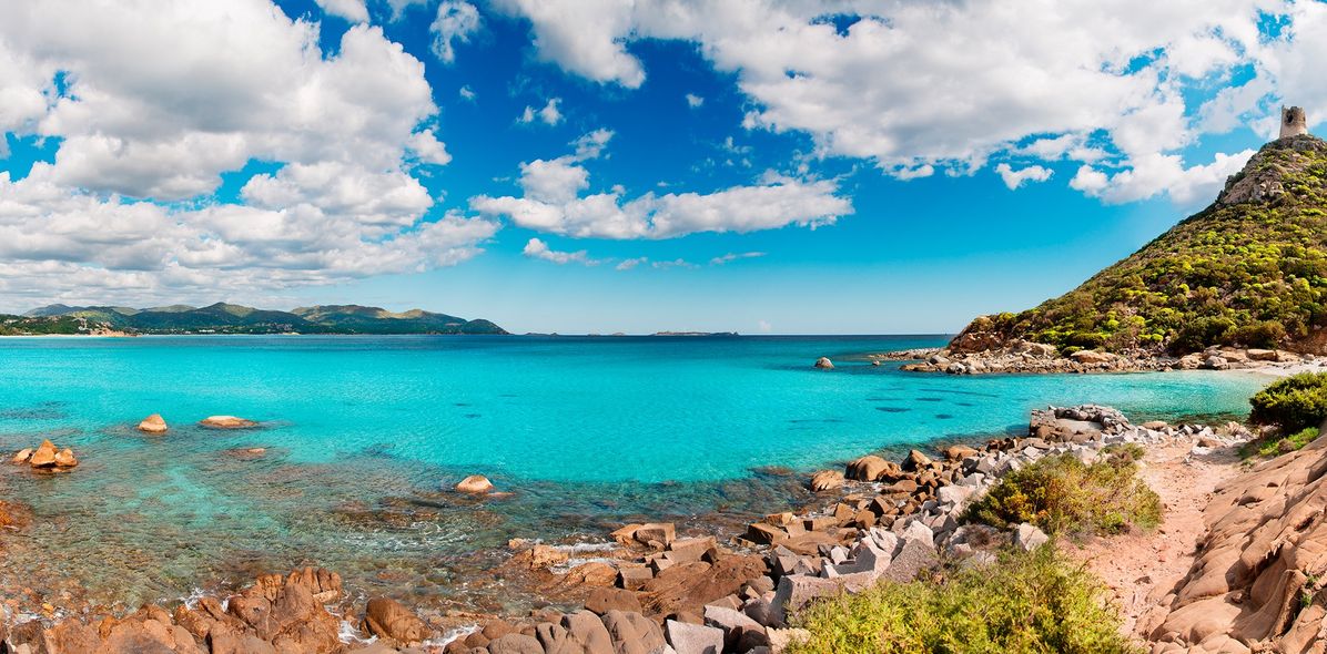 Blick auf den Strand in Korsika 