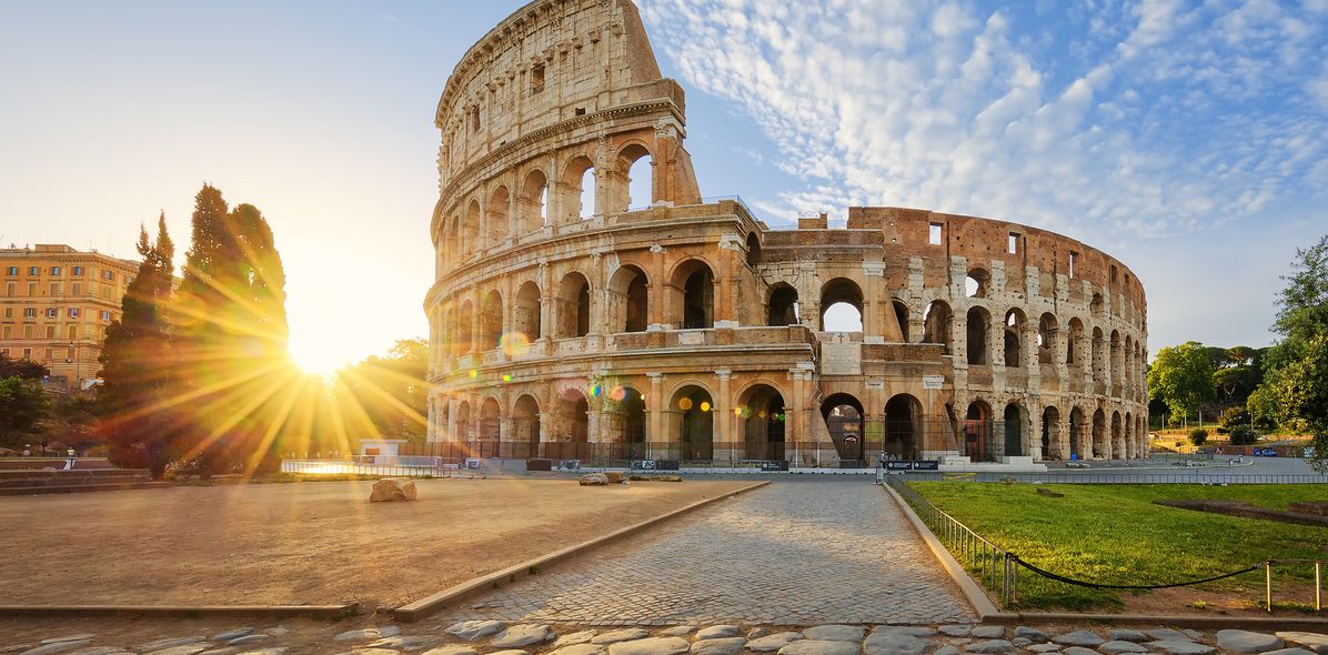 Blick auf das Colosseum in Rom