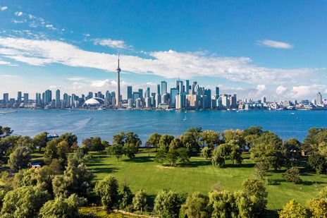 Blick auf die Skyline von Toronto