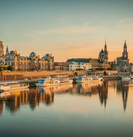 Blick auf Dresden und die Elbe