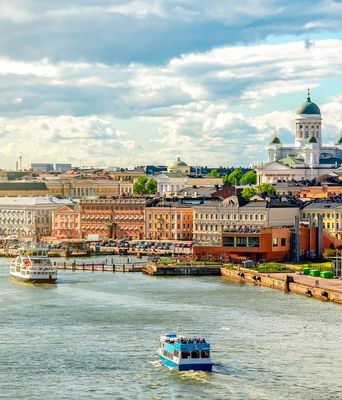 Blick auf die Stadt Helsinki