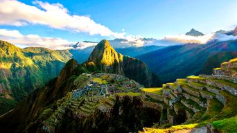 Blick auf den Machu Picchu in Peru