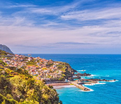 Blick auf Sao Vincente auf Madeira