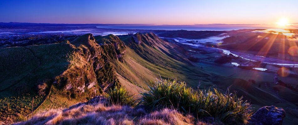 Gipfel des Berges Te Mata in Neuseeland 