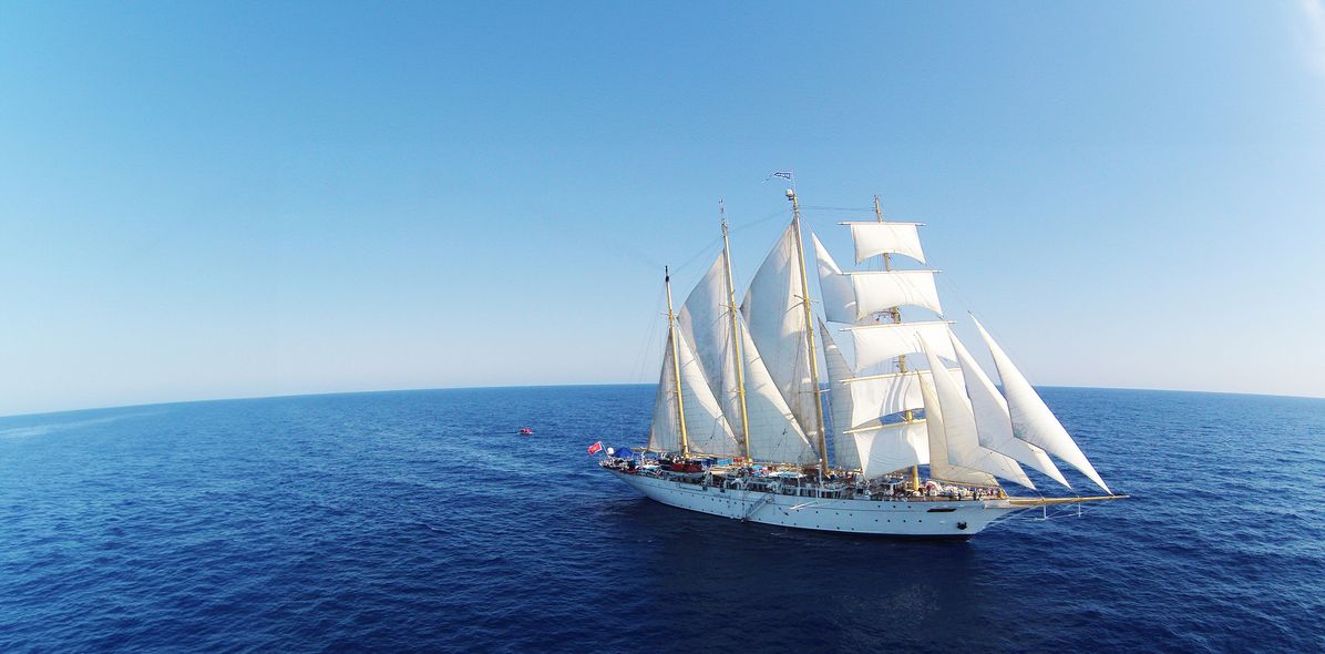 Segelschiff Star Clipper auf hoher See
