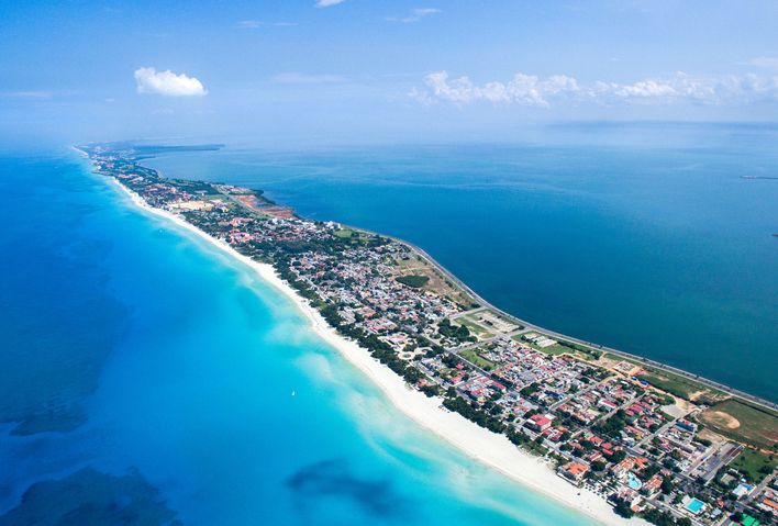 Luftaufnahme von Varadero auf Kuba