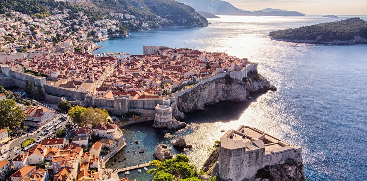 Luftaufnahme von der Stadt Dubrovnik in Kroatien