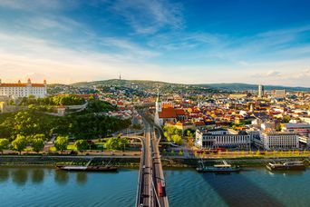 Blick auf die Donau in Bratislava