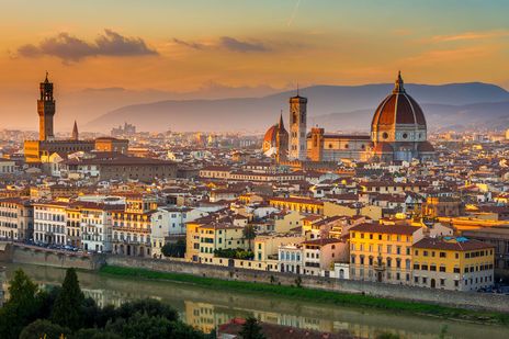 Blick auf Florenz in der Toskana