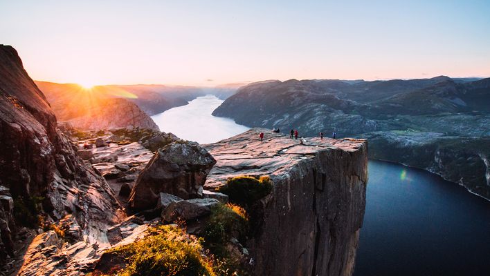 Blick auf den Predigstuhl in Norwegen