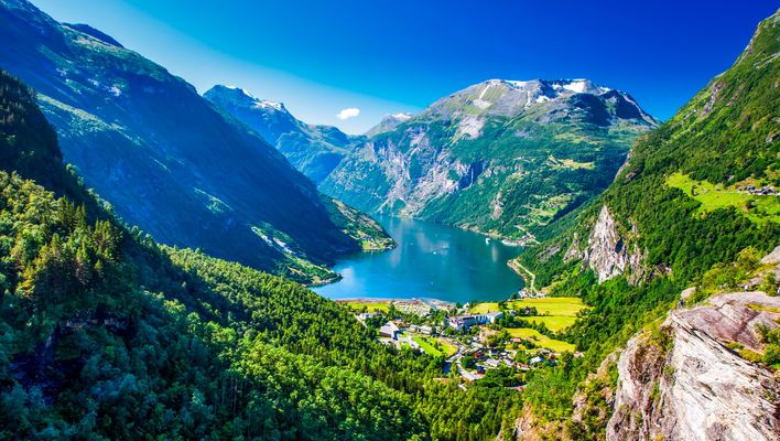 Ausblick auf den Geiranger Fjord