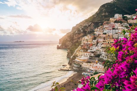 Blick auf Küste von Positano