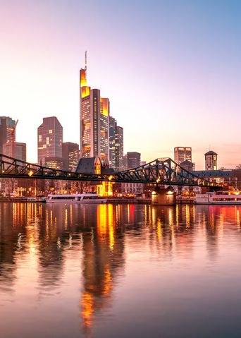 Blick auf die Skyline von Frankfurt am Main