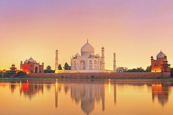 Blick auf den Taj Mahal in Indien