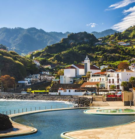 Stadt Faial auf Madeira
