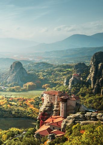 Blick auf die Meteora Kloster in Griechenland