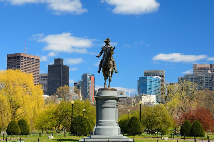 Statue im Stadtpark von Boston