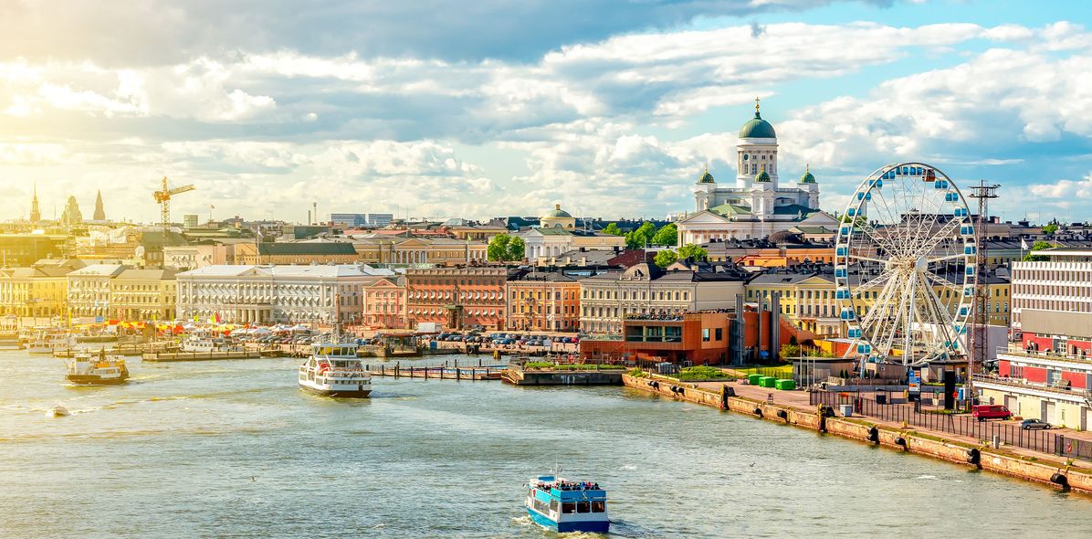 Ausblick auf die Stadt Helsinki in Finnland