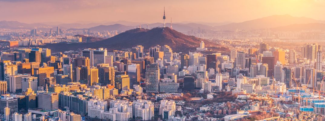 Skyline von Seoul in Südkorea