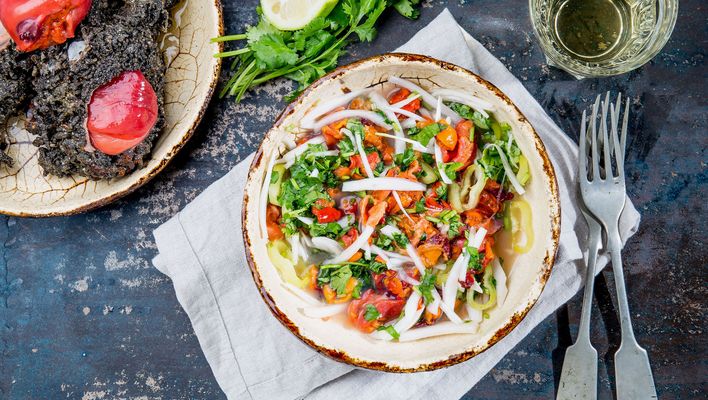Beliebtes Gericht Ceviche aus Ecuador