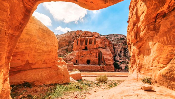 Felsstadt Petra in Jordanien