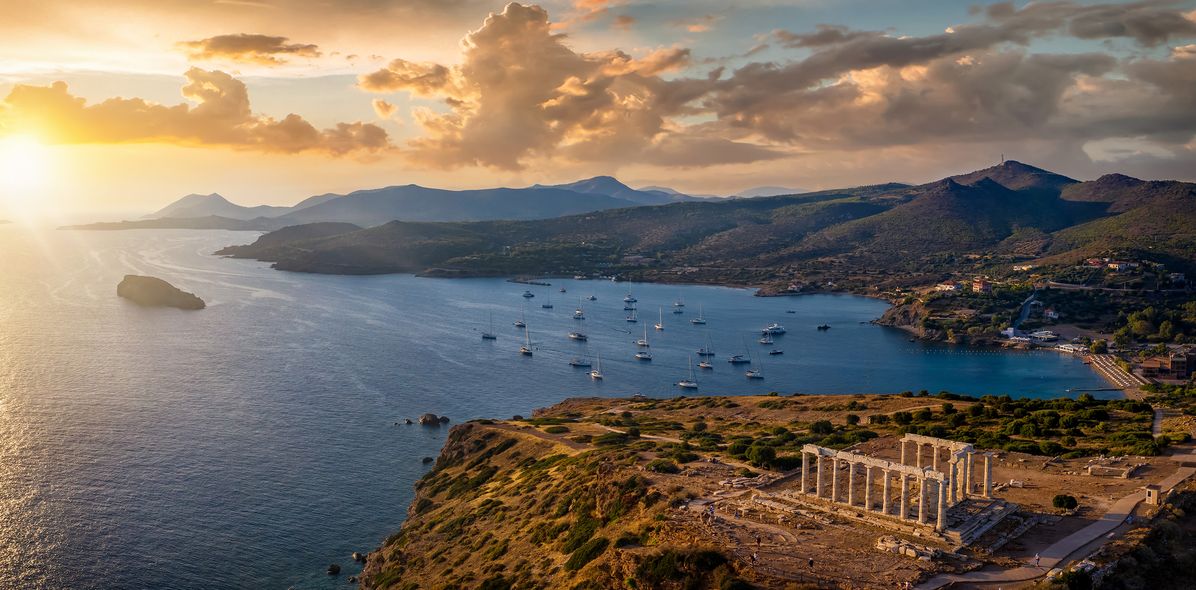 Blick auf Kap Sounion
