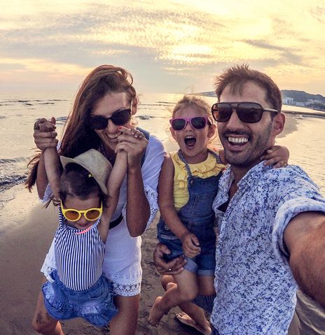 Familie am Strand