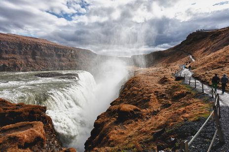 Wasserfall Gullfoss in Island