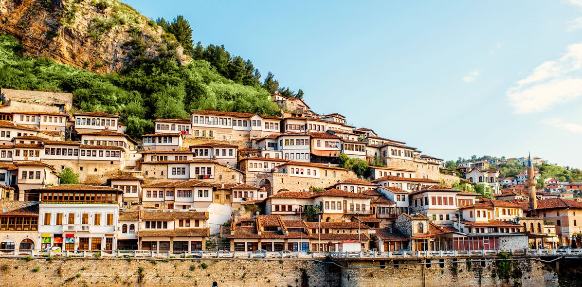 Blick auf die Stadt Berat