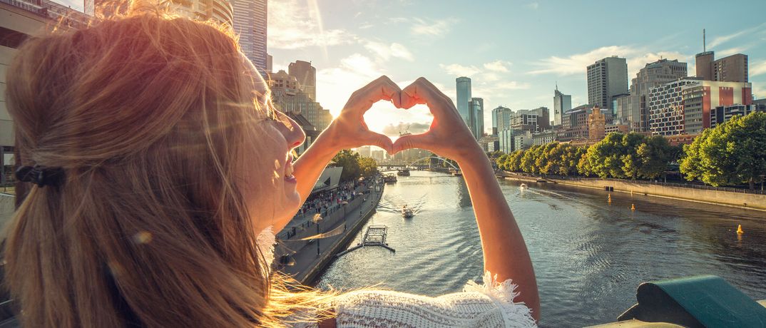 Frau in Melbourne, Australien