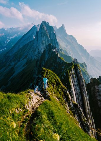 Wanderer in den Bergen