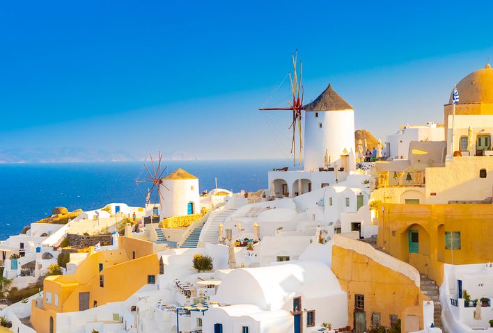 Blick auf Santorini