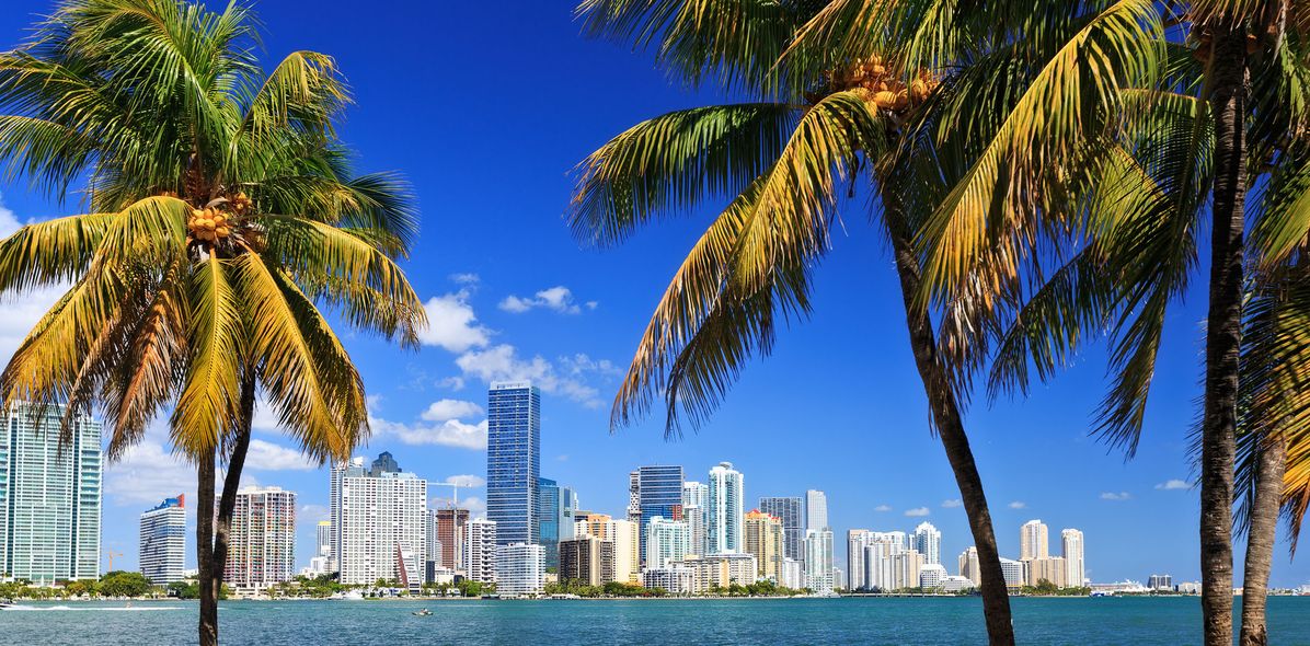 Blick auf Miami in Florida