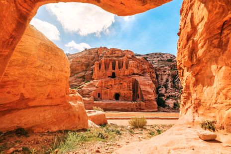 Rote Felsformationen in Petra, Jordanien