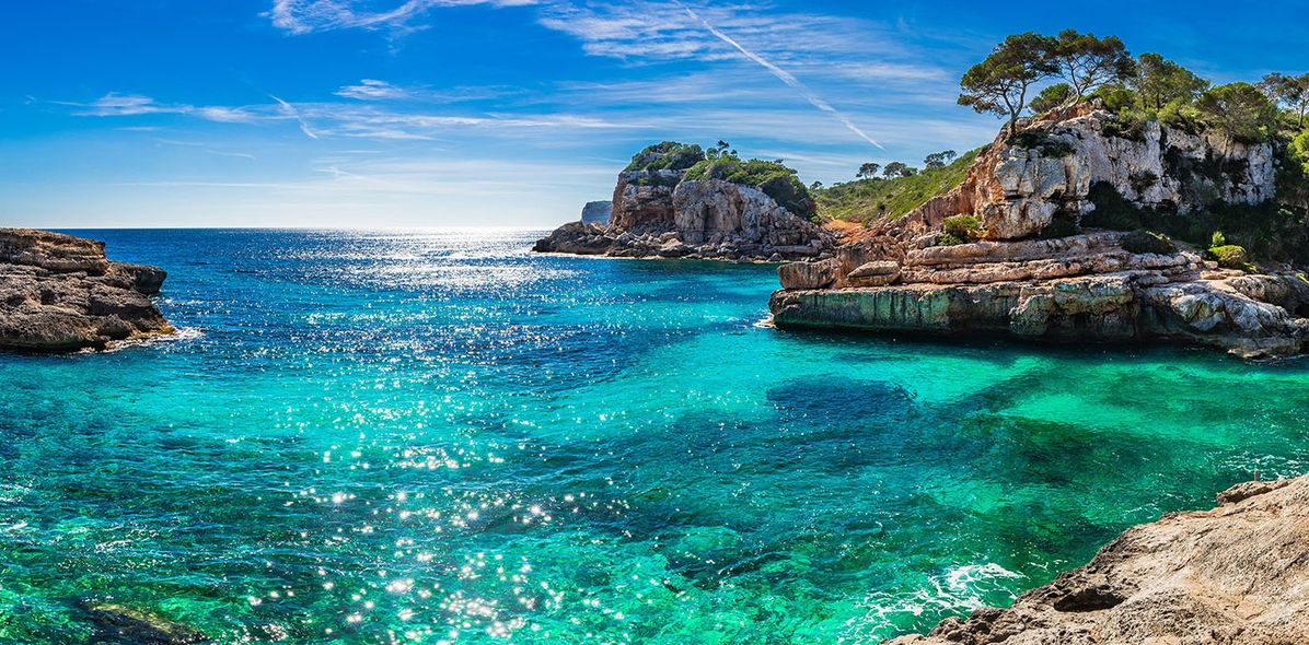 Bucht auf der Insel Mallorca