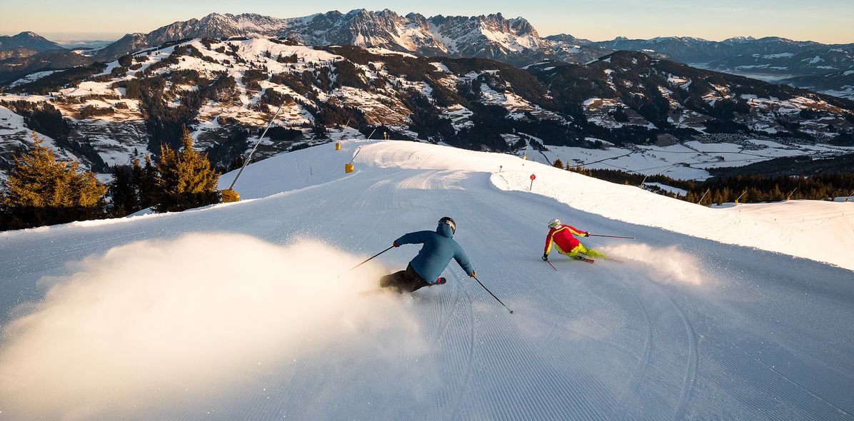 Skiabfahrt am Wilden Kaiser