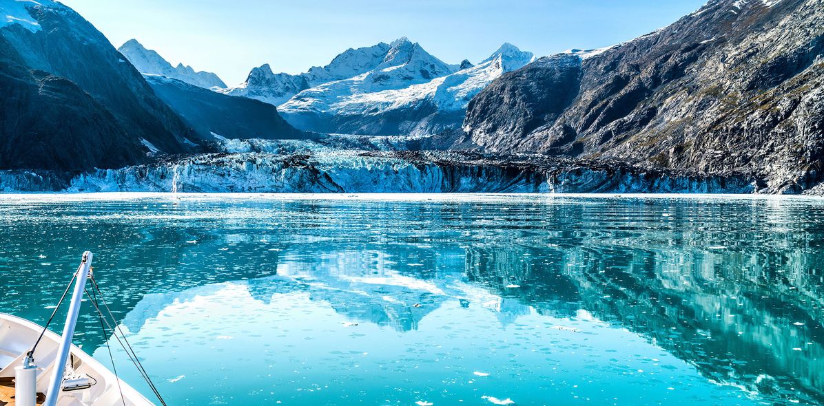 Blick auf Gletscher in Alaska