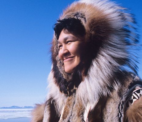 Einheimische Frau in Grönland