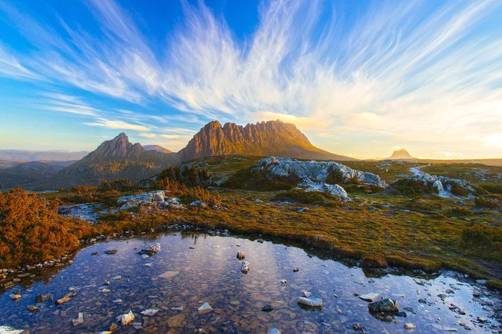 Blick auf den Cradle Mountain in Tasmanien, Australien