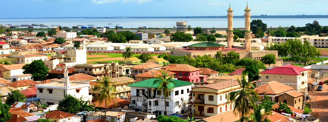 Panoramablick auf die Hauptstadt Banjul, Gambia
