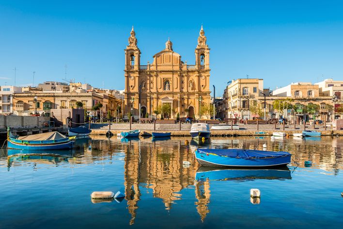 Hafen von Sliema auf Malta