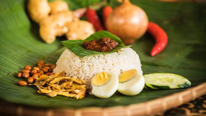 Gericht Nasi Lemak aus Malaysia
