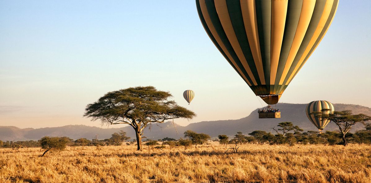 Heißluftballon in Afrika