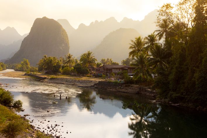 Mekong Fluss in Laos