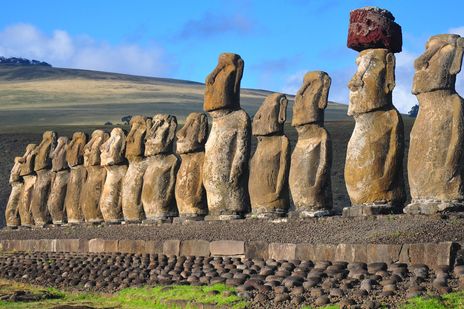 Moai Skulpturen auf den Osterinseln