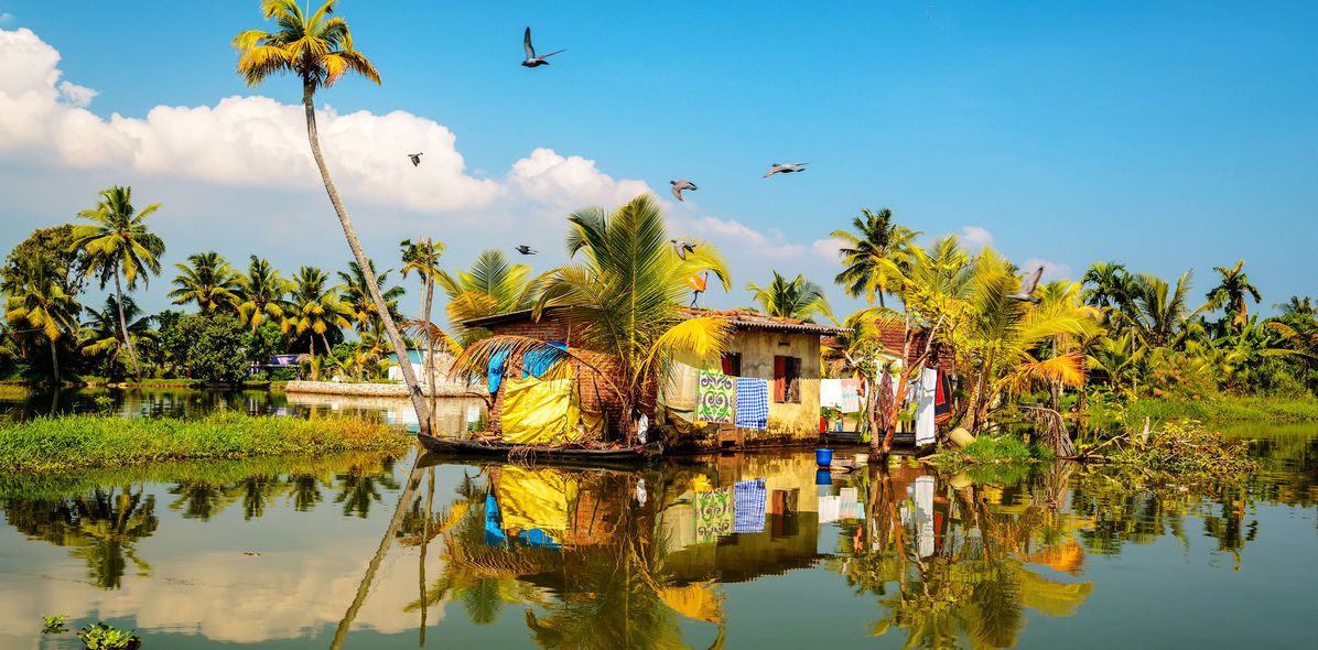 Landschaft von Kerala in Indien