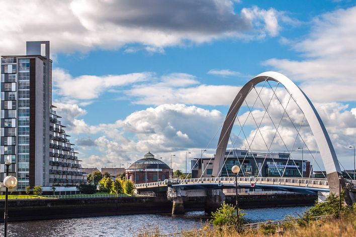 Brücke in Glasgow in Schottland